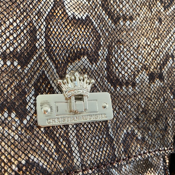 CHRISTIAN AUDIGIER Faux leather metallic bag - Picture 4 of 8